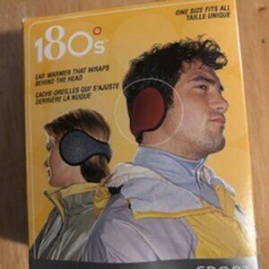 Ear Muffs Warmers 180s Black Wraps Behind the Head Adjustable Internal Band New